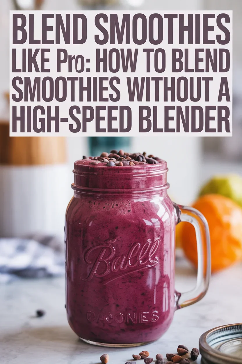 Blend Smoothies Like a Pro: How to Blend Smoothies Without a High-Speed Blender