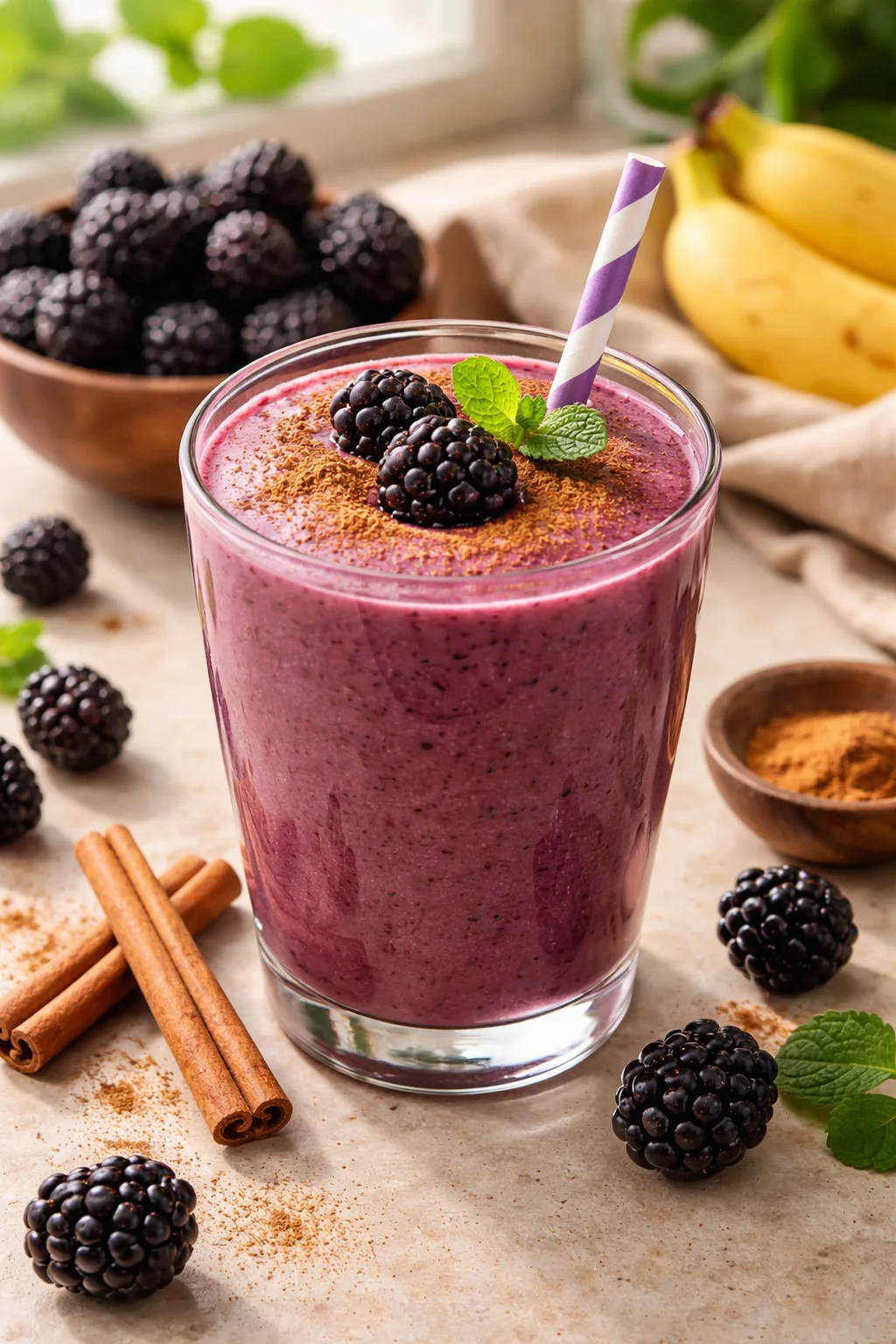 Delicious Blackberry Cinnamon Smoothie – A Cozy Treat!