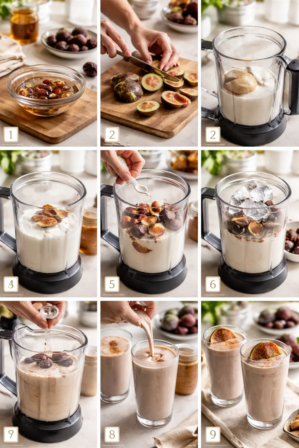 Delicious Fresh Fig Smoothie with Dates and Almond Butter Bliss