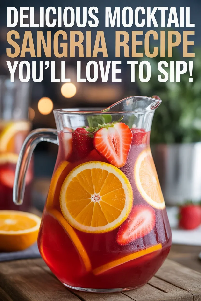 Delicious Mocktail Sangria Recipe You'll Love to Sip!