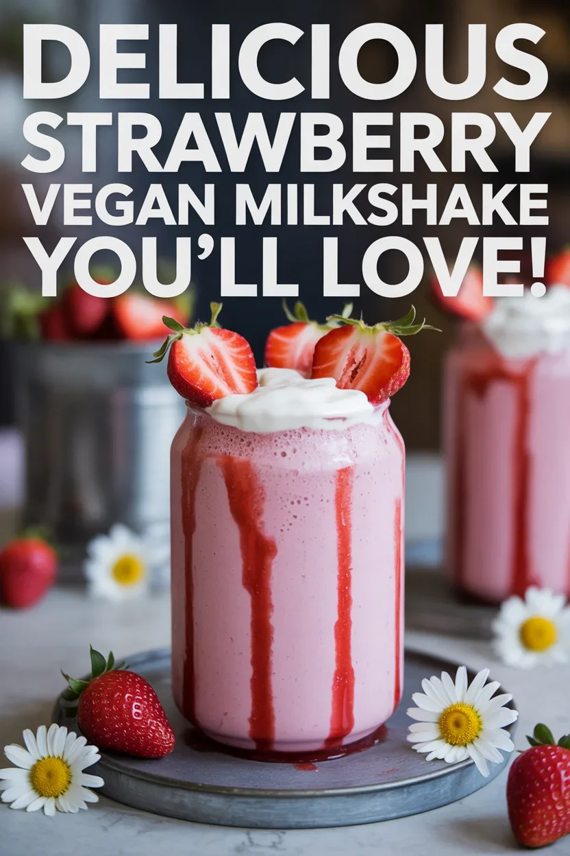 Delicious Strawberry Vegan Milkshake You’ll Love!