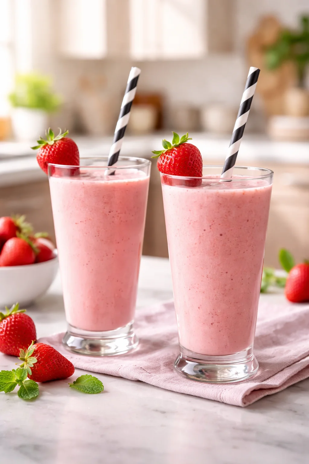 Papaya Strawberry Smoothie