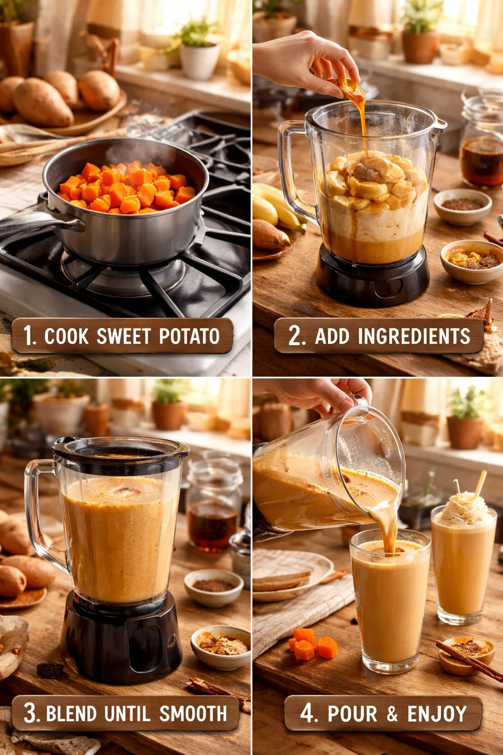 Deliciously Creamy Sweet Potato Pie Smoothie You’ll Love