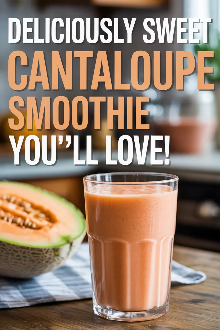 Deliciously Sweet Cantaloupe Smoothie You’ll Love!