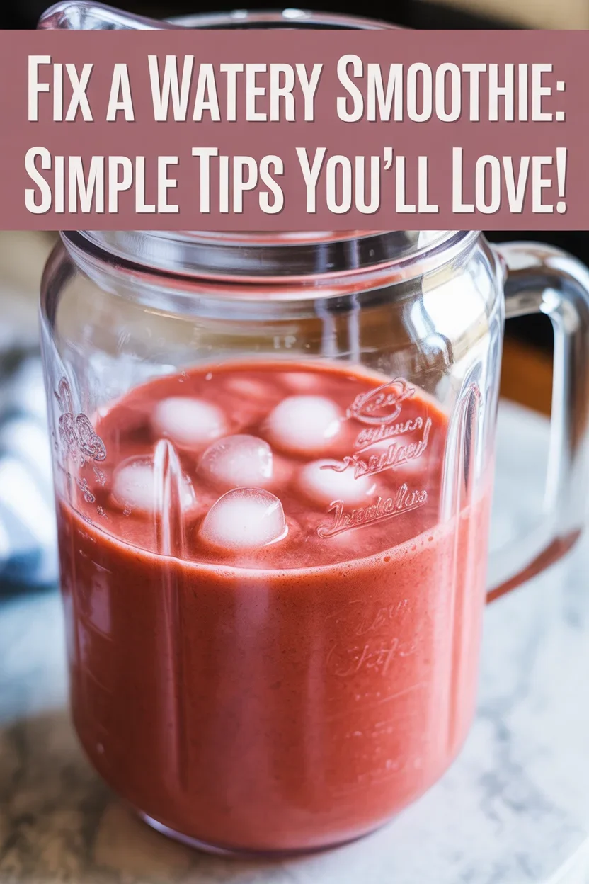 Fix a Watery Smoothie: Simple Tips You’ll Love!