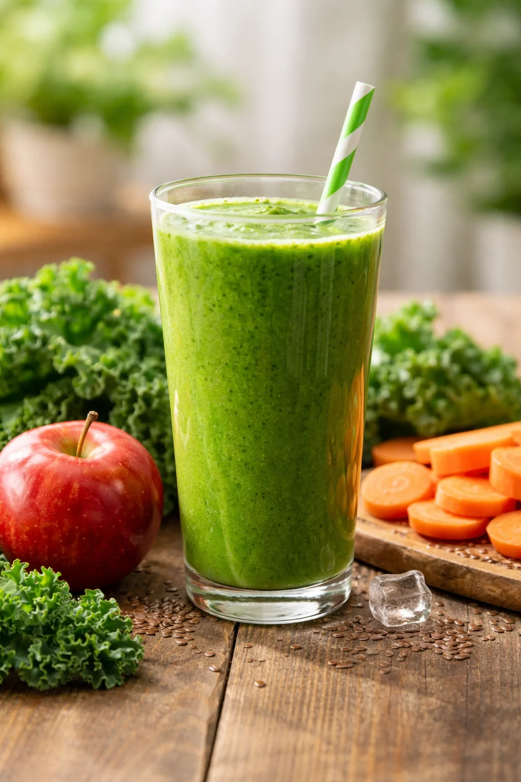 Fresh and Tasty Carrot Apple Kale Smoothie to Energize Your Day