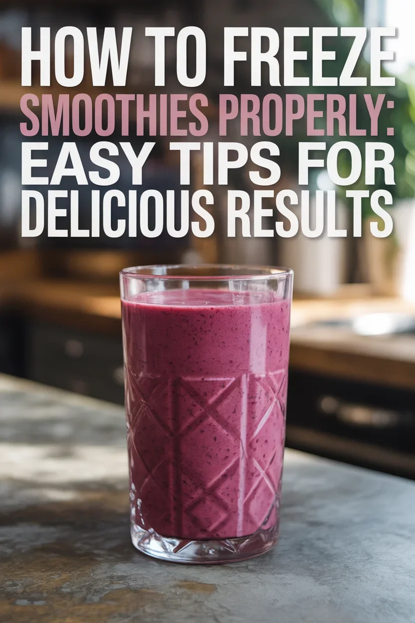 How to Freeze Smoothies Properly: Easy Tips for Delicious Results