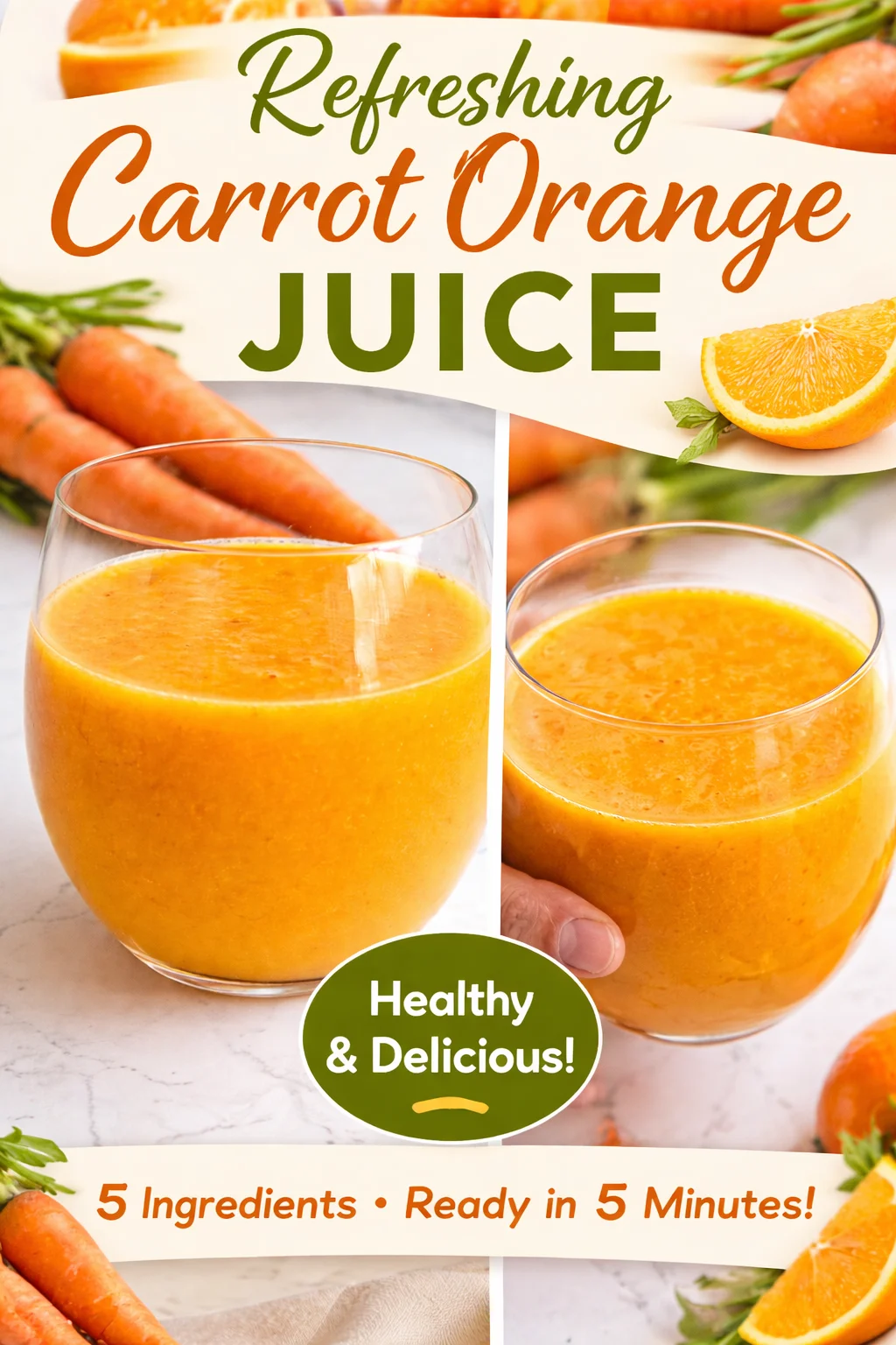 Refreshing Carrot Ginger Orange Smoothie for a Zesty Boost