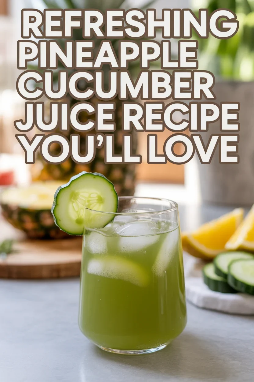 Refreshing Pineapple Cucumber Juice Recipe You’ll Love