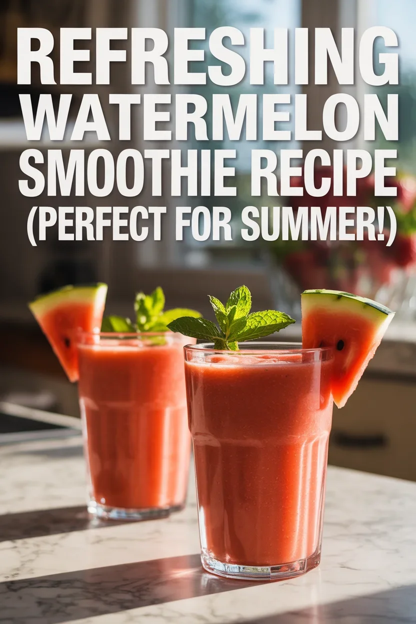 Refreshing Watermelon Smoothie Recipe (Perfect for Summer!)