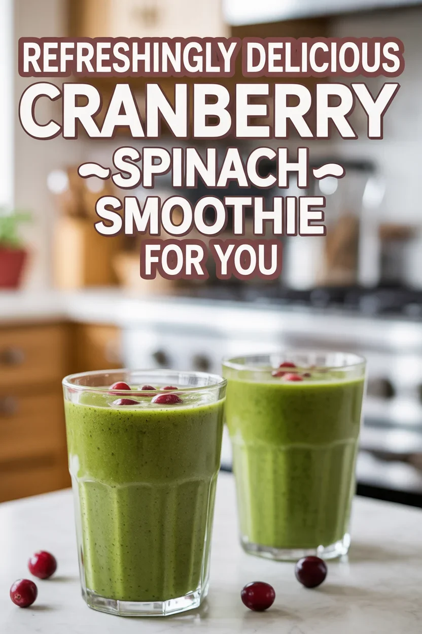 Refreshingly Delicious Cranberry Spinach Smoothie for You