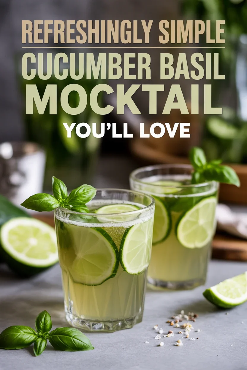 Refreshingly Simple Cucumber Basil Mocktail You’ll Love