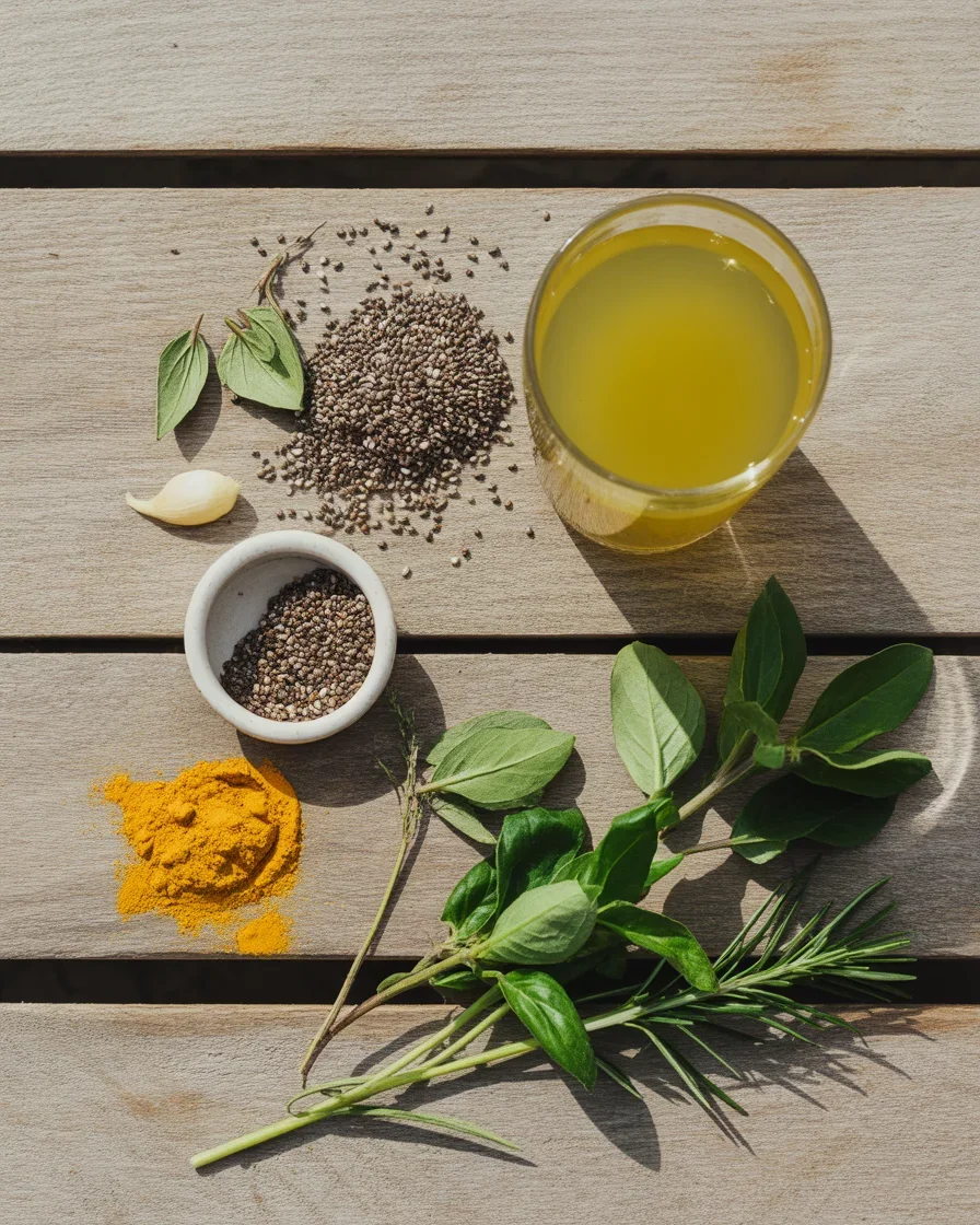 Chia seeds and Turmeric drink