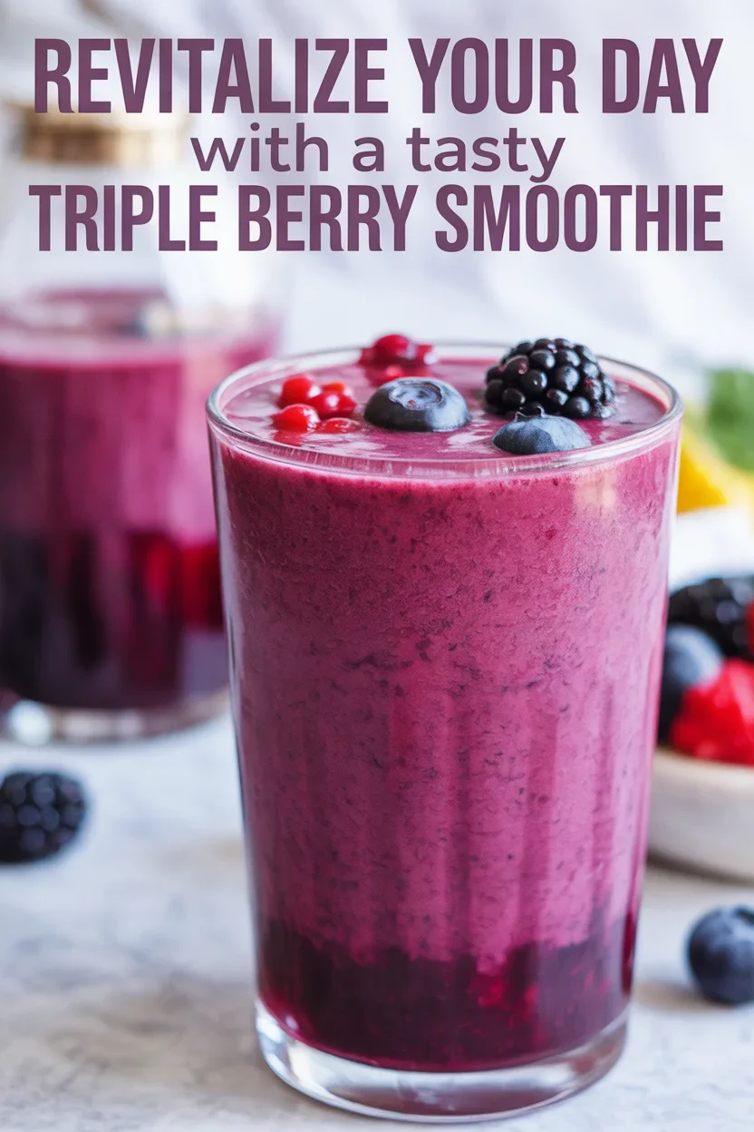Revitalize Your Day with a Tasty Triple Berry Smoothie