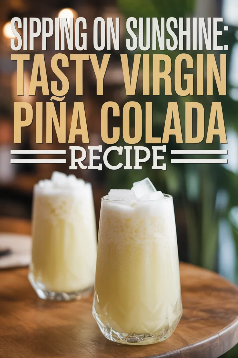 Sipping on Sunshine: Tasty Virgin Piña Colada Recipe