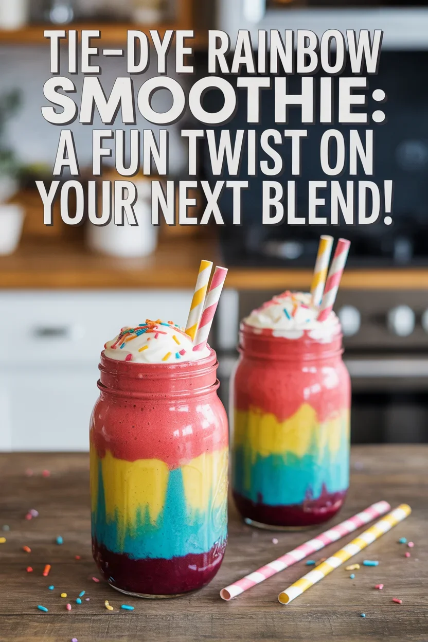 Tie-Dye Rainbow Smoothie: A Fun Twist on Your Next Blend!