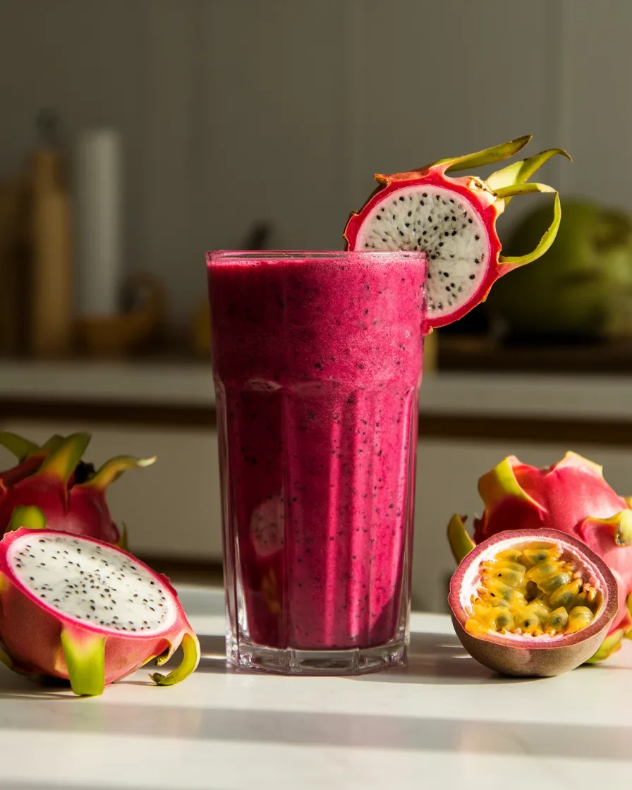Passion Fruit Dragon Fruit Smoothie