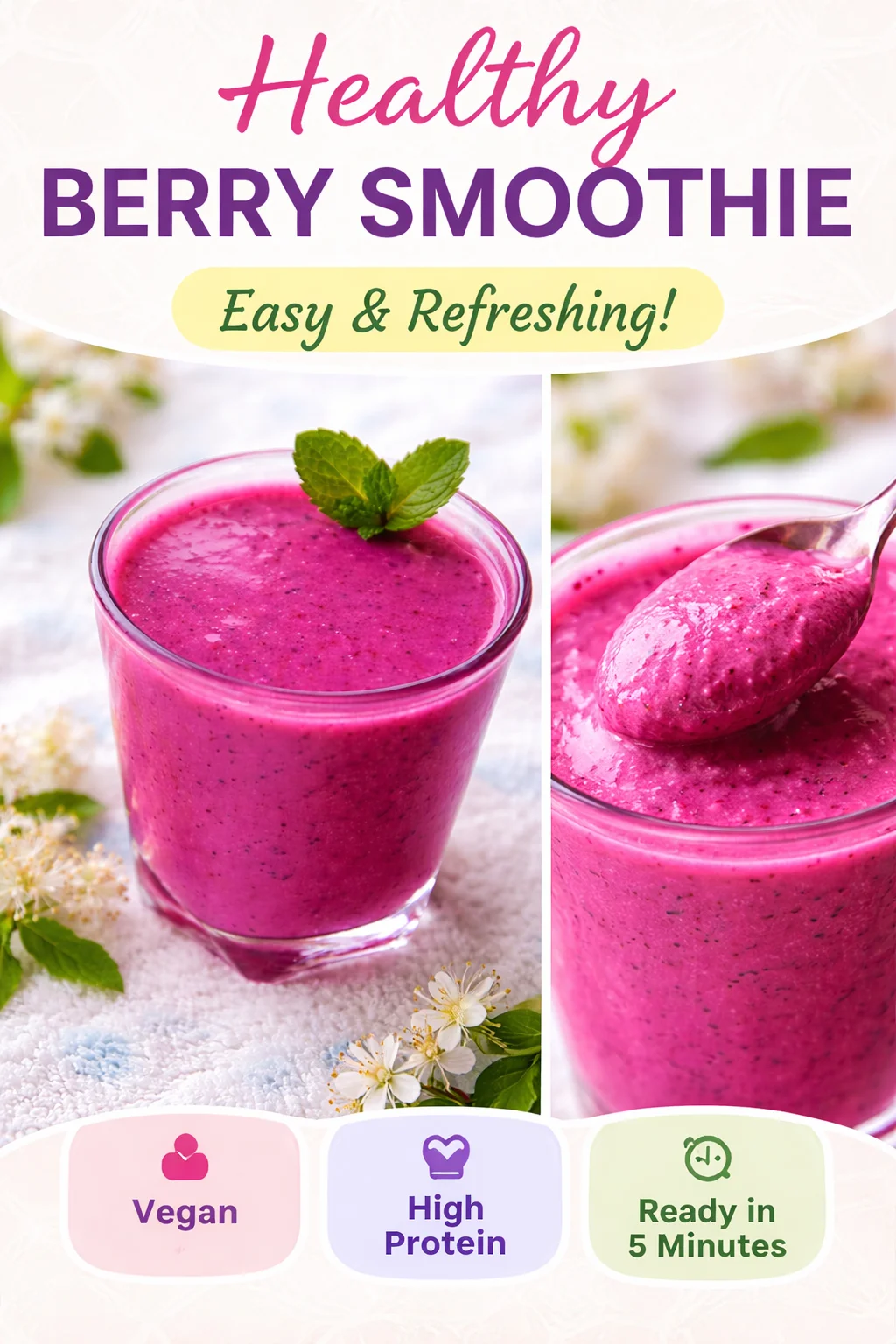 Tropical Dragon Fruit Hibiscus Banana Smoothie Delight
