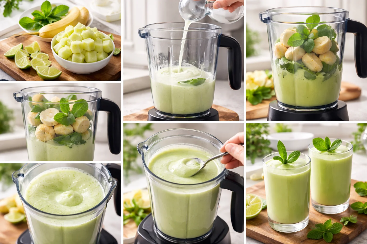Honeydew Melon Mint Smoothie Recipe