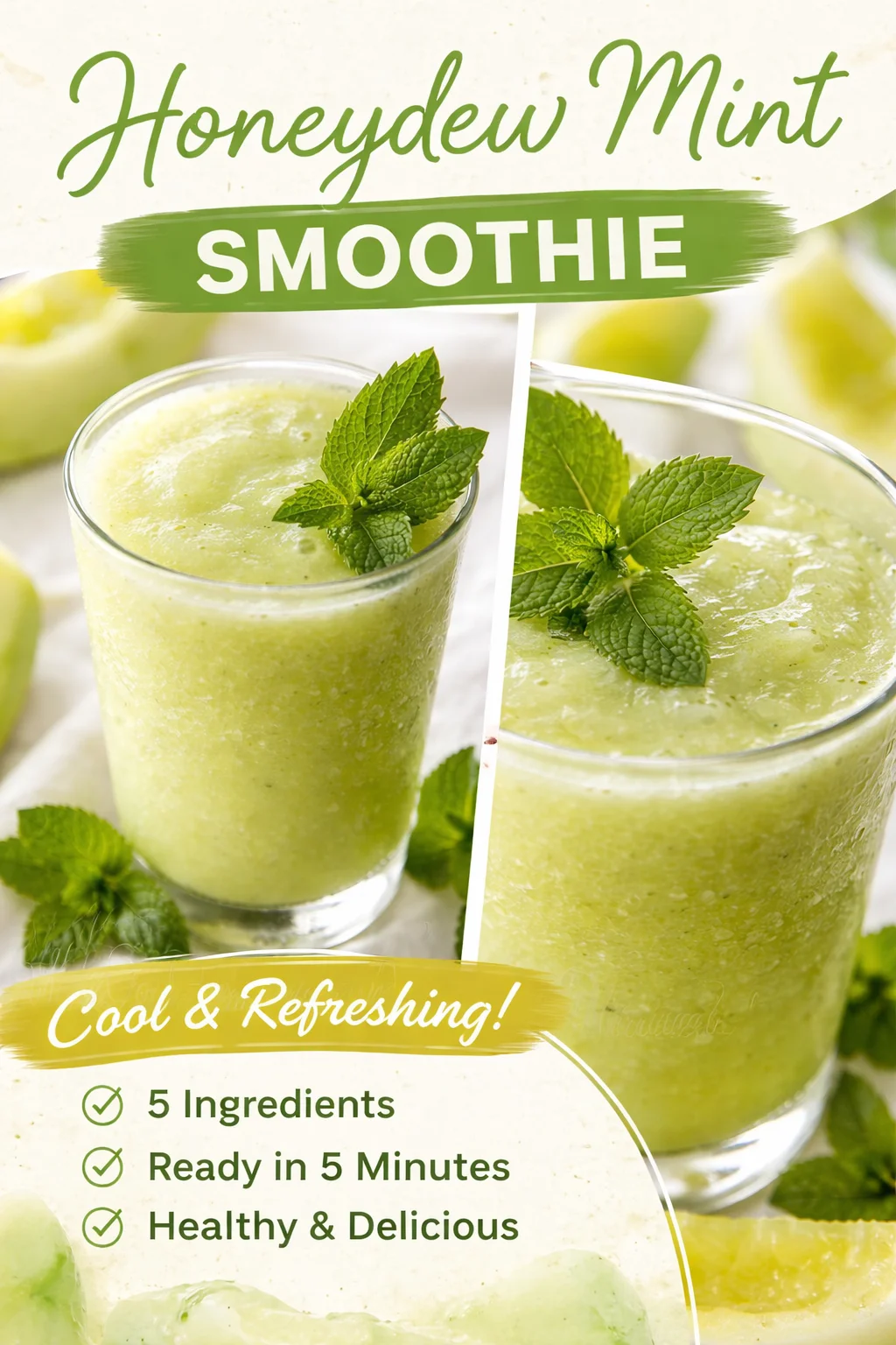 Chill Out with This Refreshing Honeydew Melon Mint Smoothie Recipe