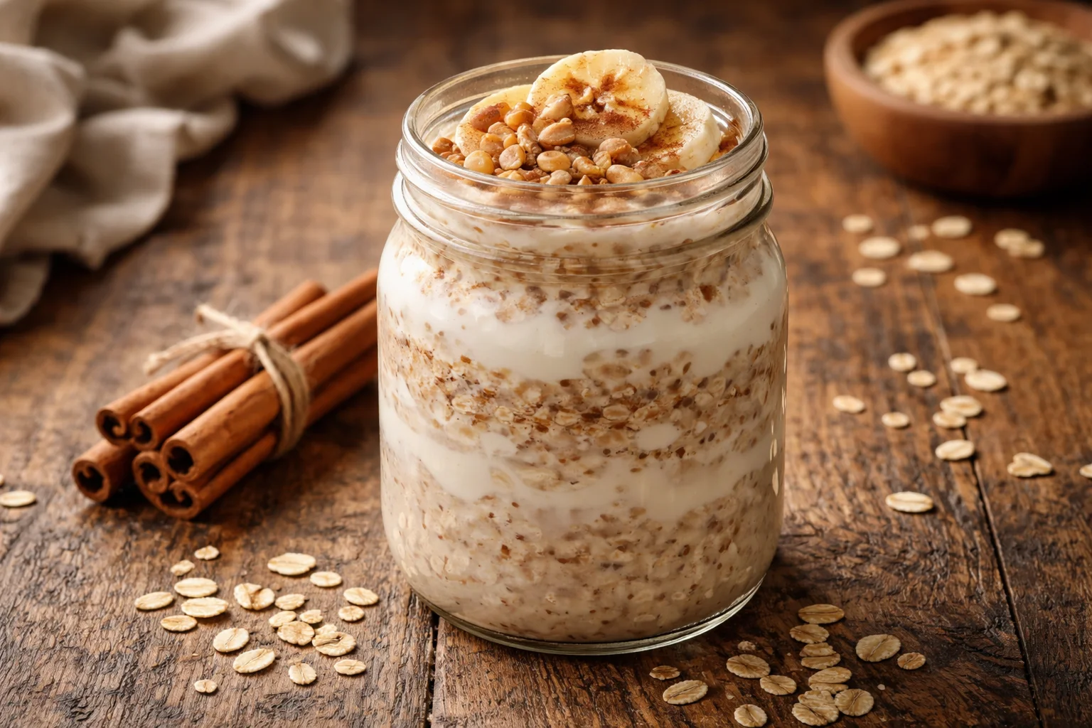Cinnamon Roll Overnight Oats (Blended) - A Cozy Breakfast Treat