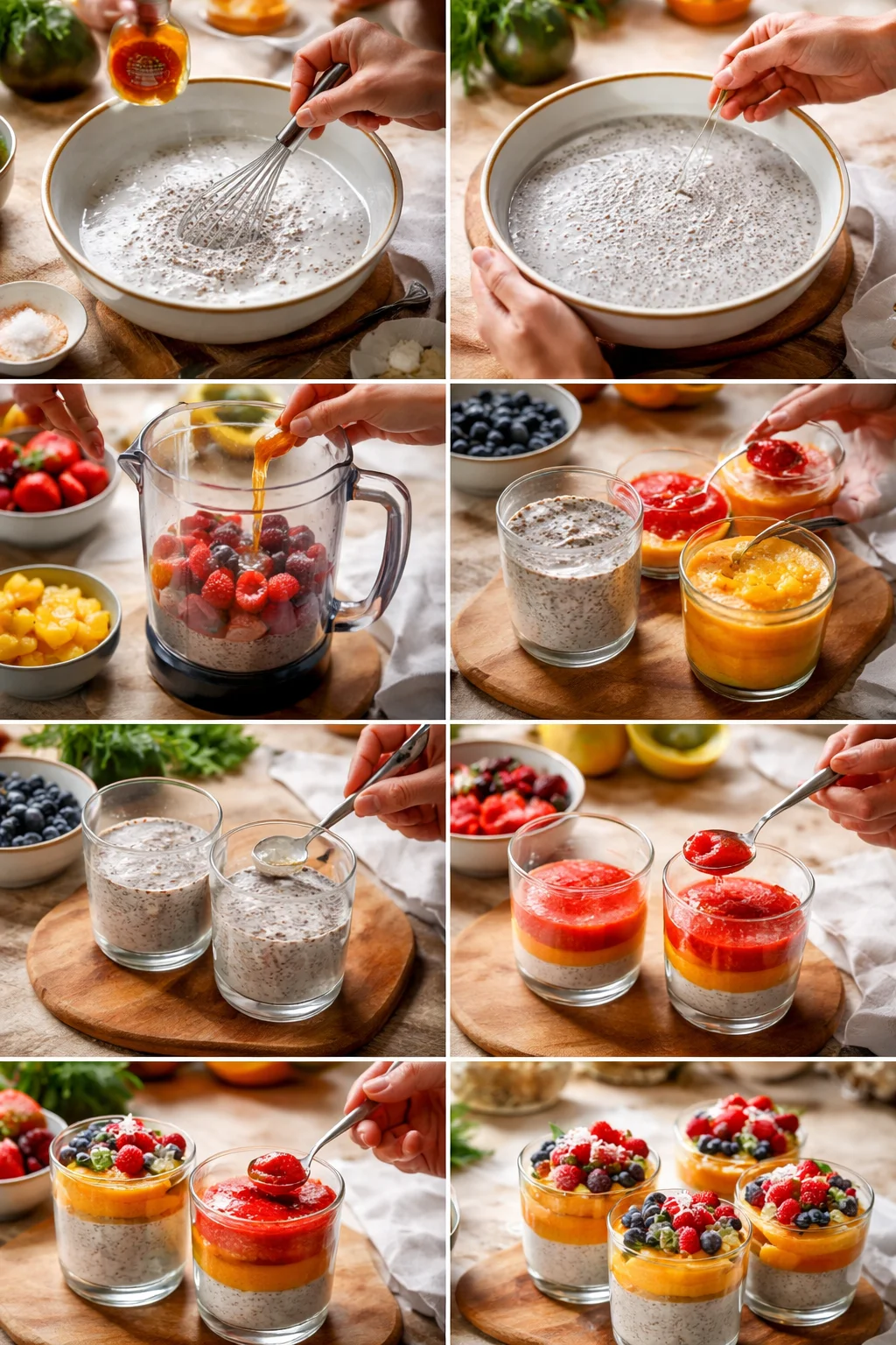 Colorful Rainbow Chia Seed Pudding to Brighten Your Day