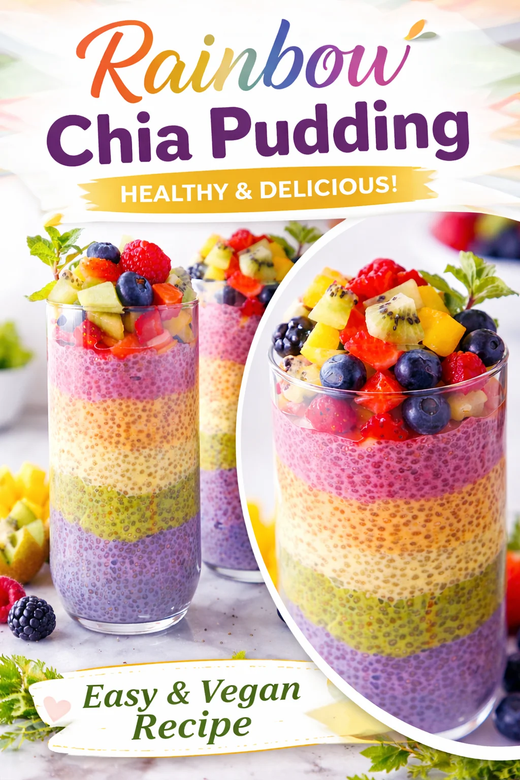 Rainbow Chia Seed Pudding