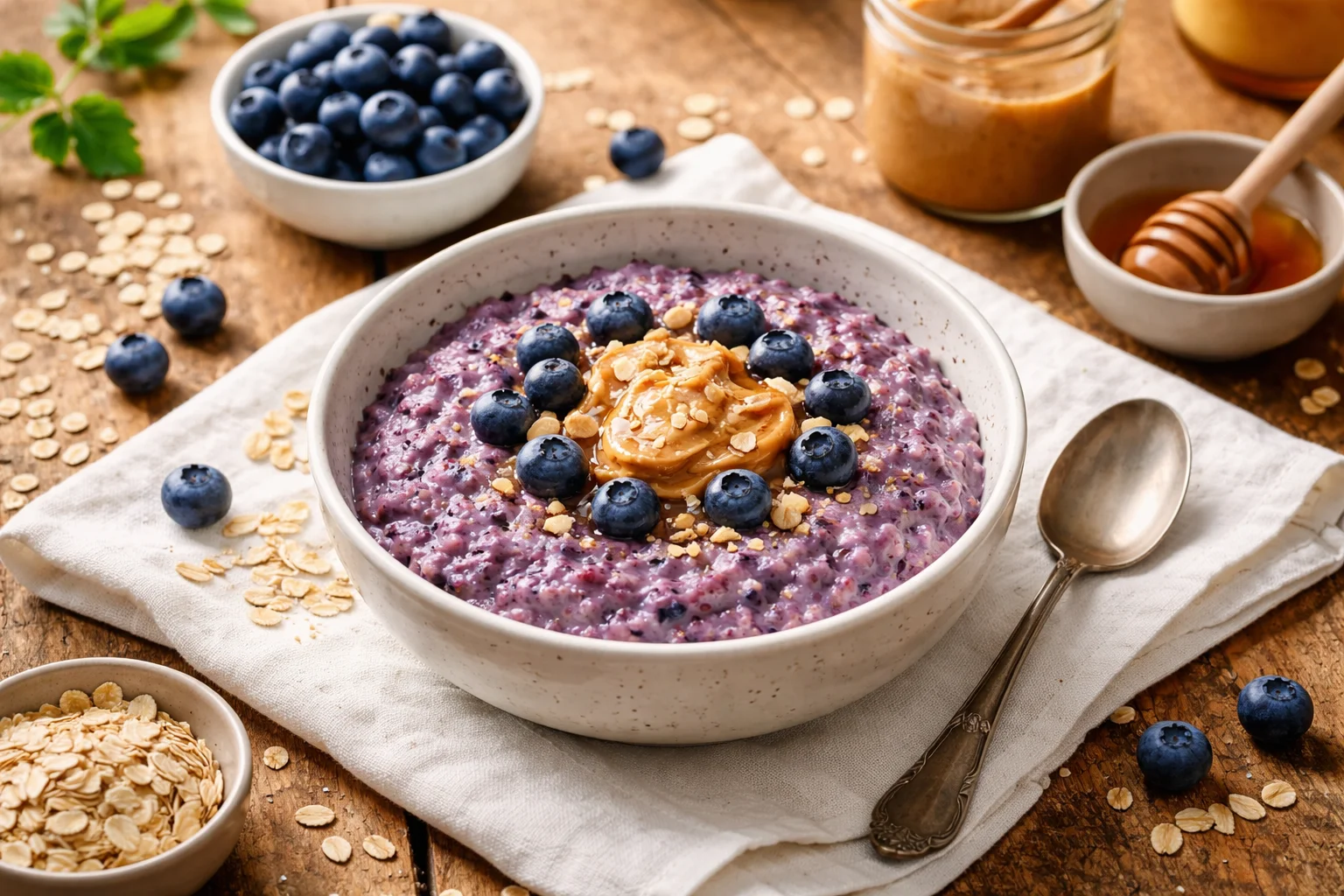 Blueberry Oatmeal (Stovetop)