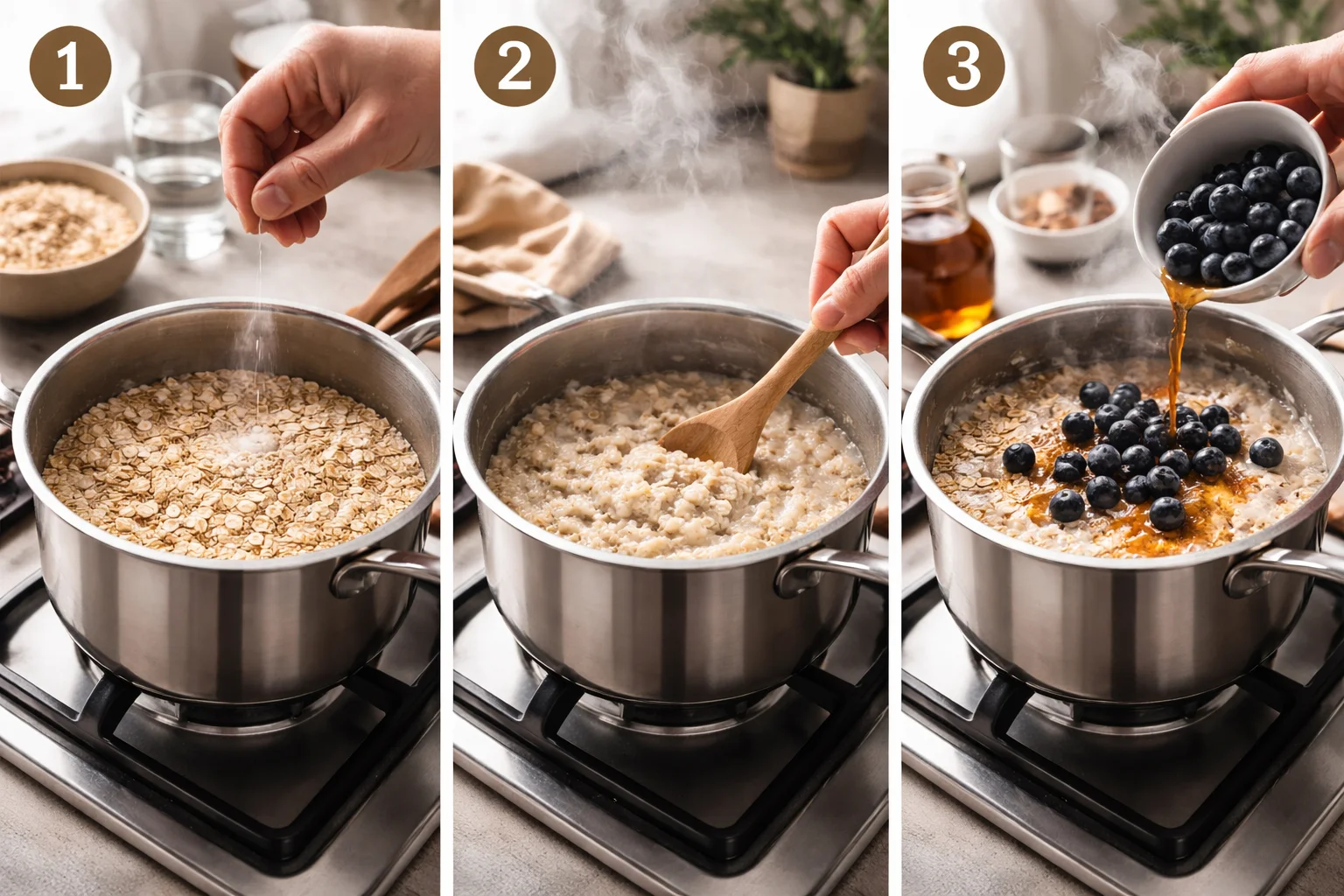 Blueberry Oatmeal (Stovetop)