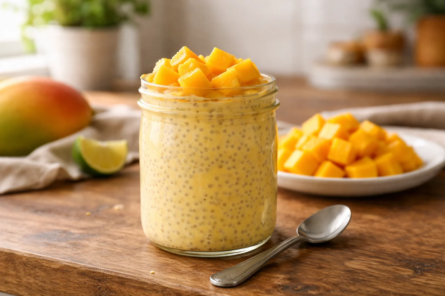 Creamy Mango Overnight Oats (Blended) for a Bright Morning