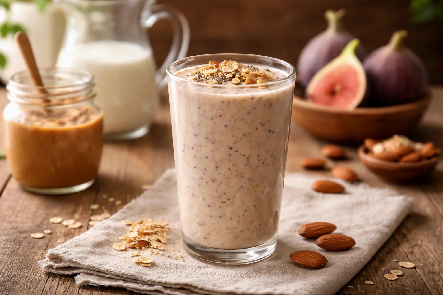 Delicious Fresh Fig Almond Butter Smoothie Recipe to Savor