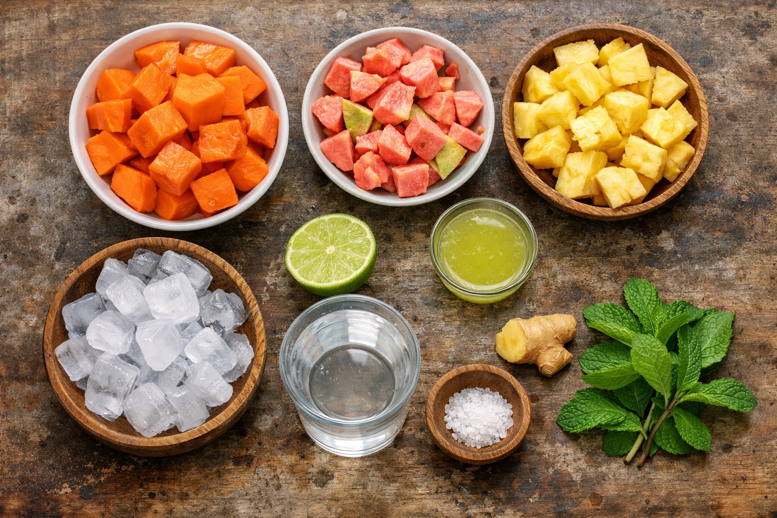 Papaya Guava Pineapple Tropical Juice Recipe