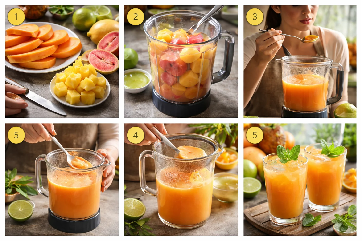 Delicious Papaya Guava Pineapple Tropical Juice Recipe to Quench Your Thirst
