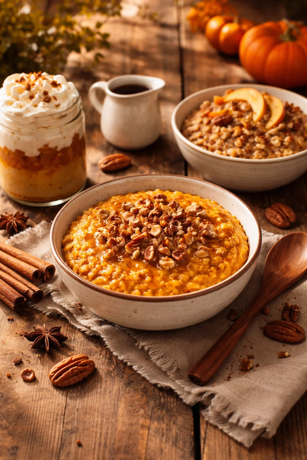 Pumpkin Pie Overnight Oats Two Ways