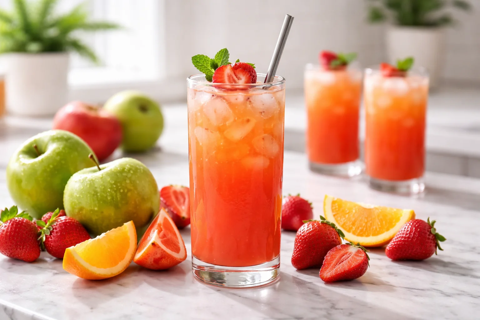 Strawberry Red Apple Juice Recipe