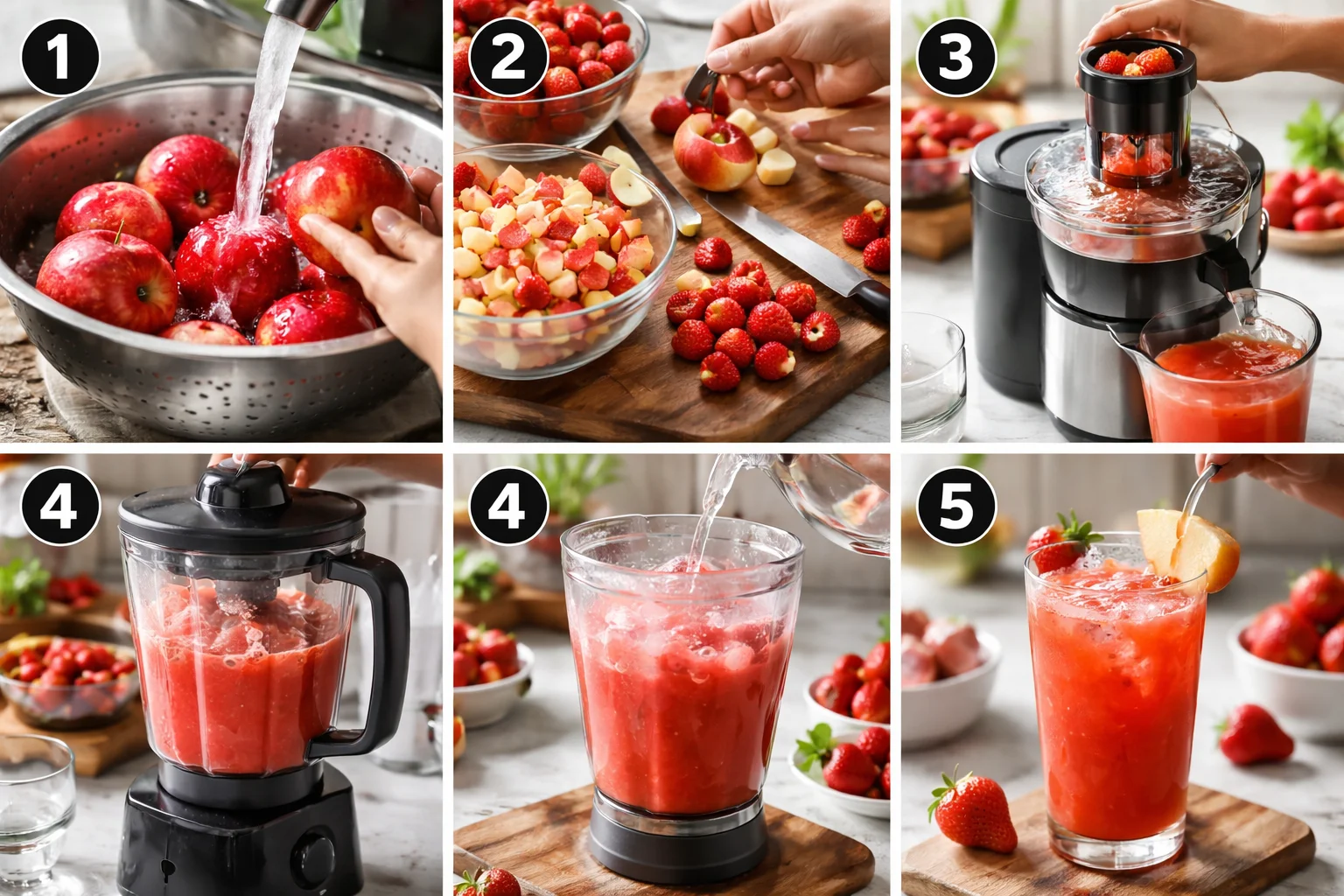 Strawberry Red Apple Juice Recipe