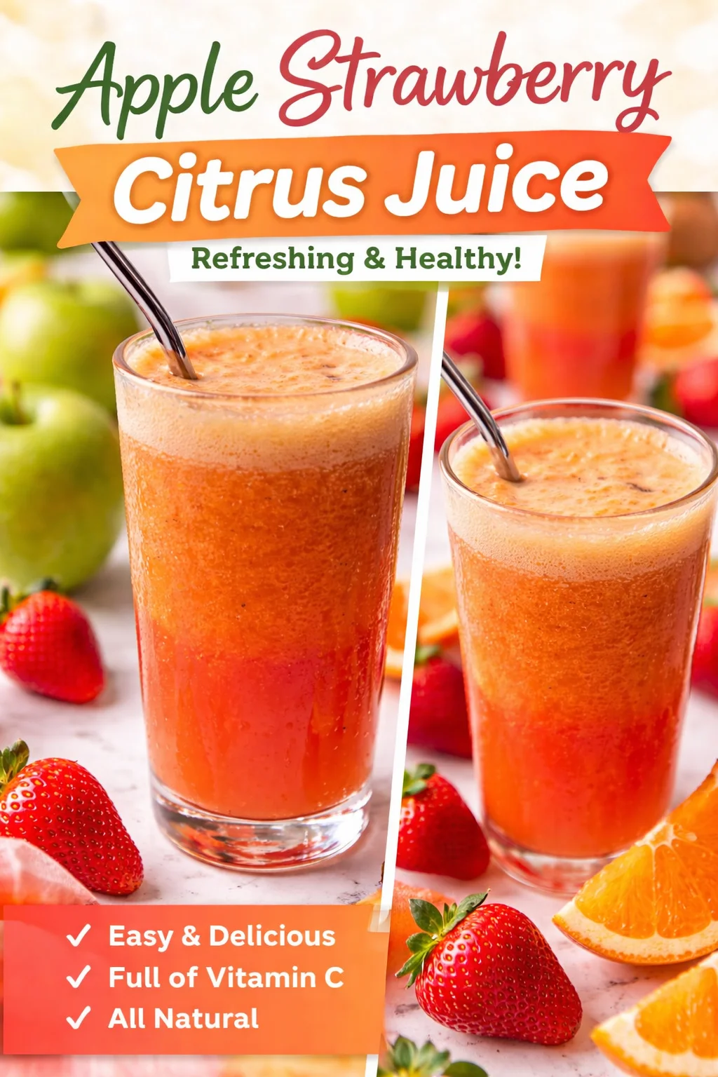 Delicious Strawberry Red Apple Juice Recipe for Refreshing Sips