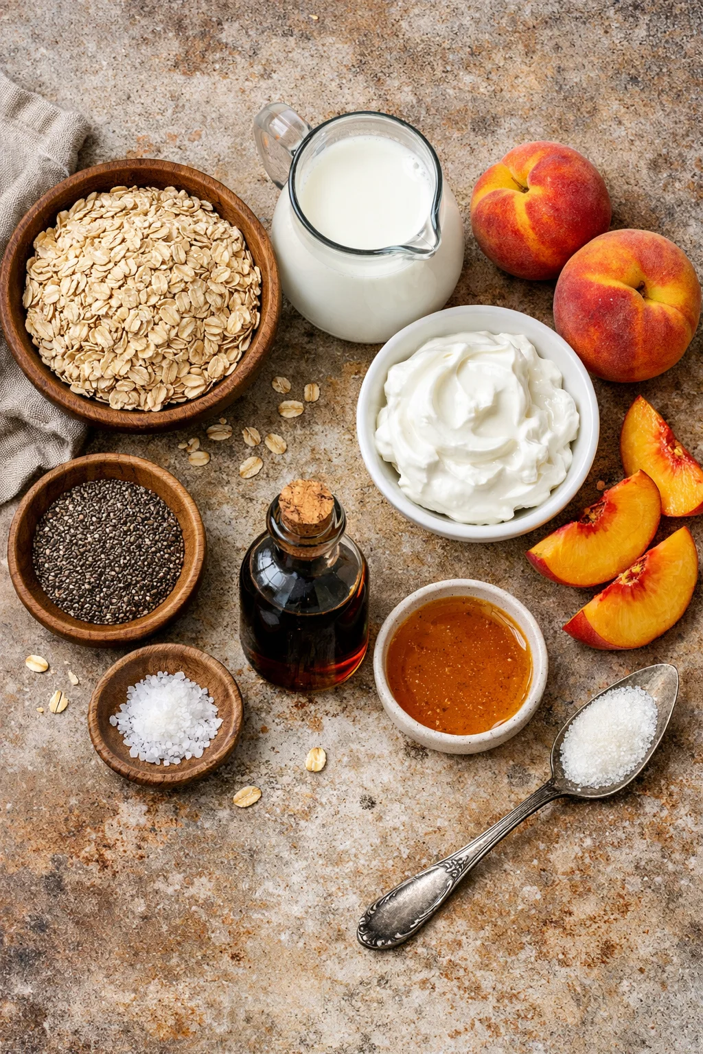 Deliciously Creamy Peaches and Cream Blended Overnight Oats