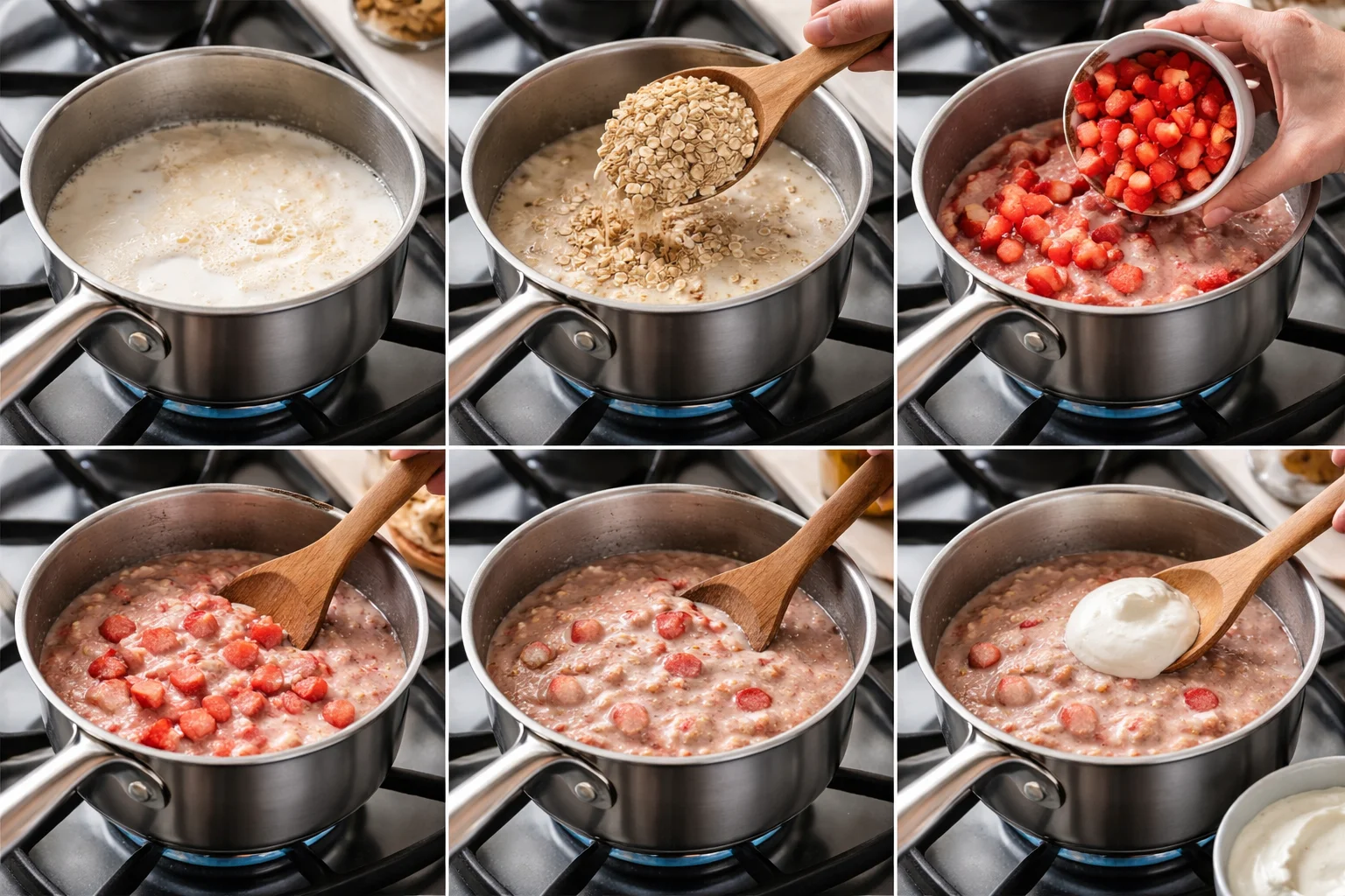 Deliciously Creamy Strawberry Oatmeal (Stovetop) for Breakfast Delight