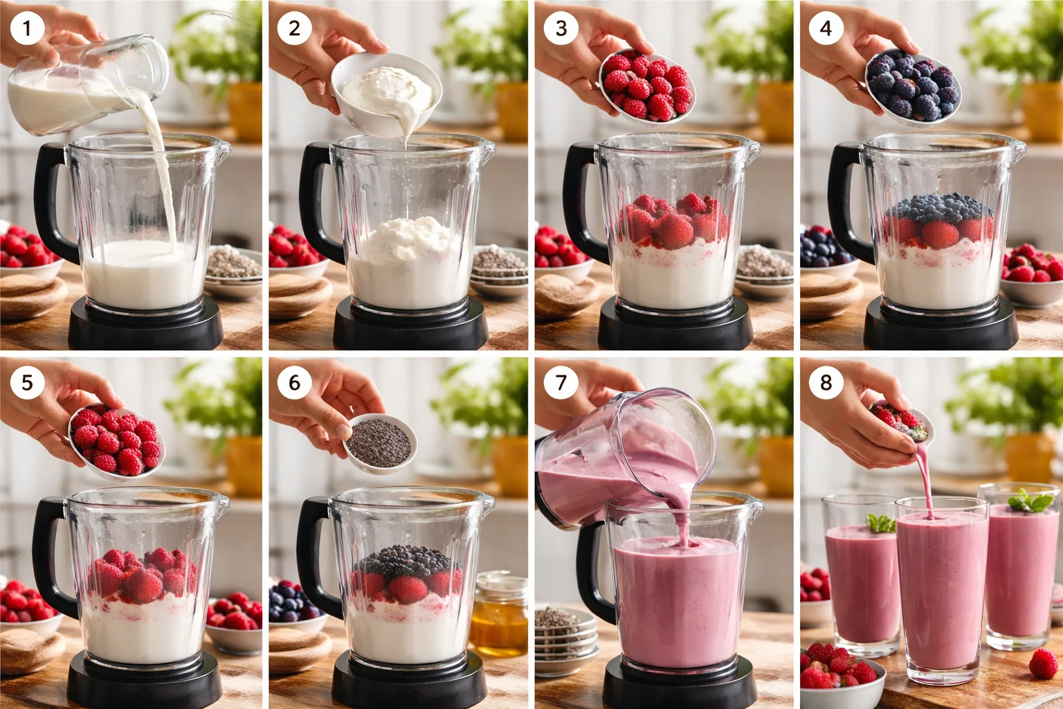 Triple Berry Greek Yogurt Smoothie Recipe