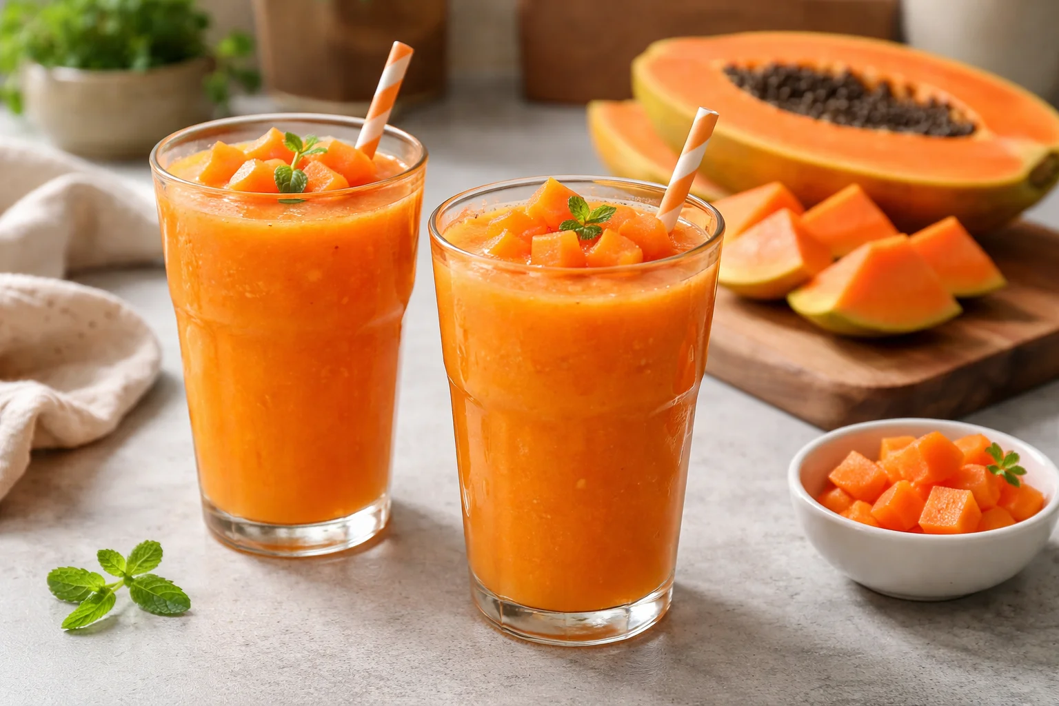 Papaya Ginger Smoothie Recipe
