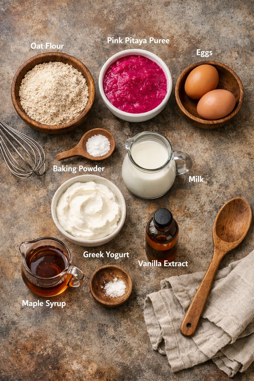 Pink Pitaya Pancakes with Oat Flour