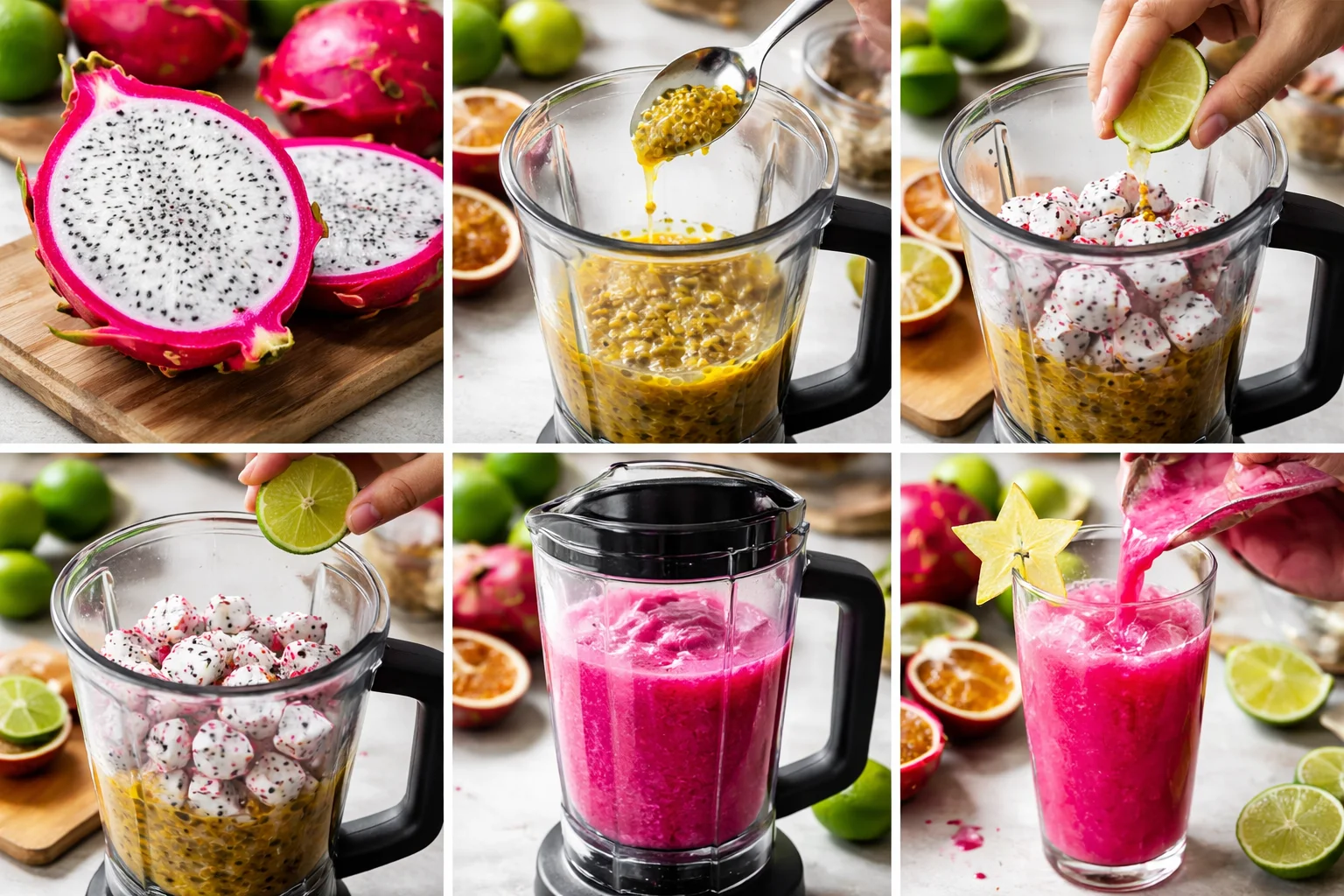 Deliciously Refreshing Dragon Fruit Passion Fruit Juice Recipe