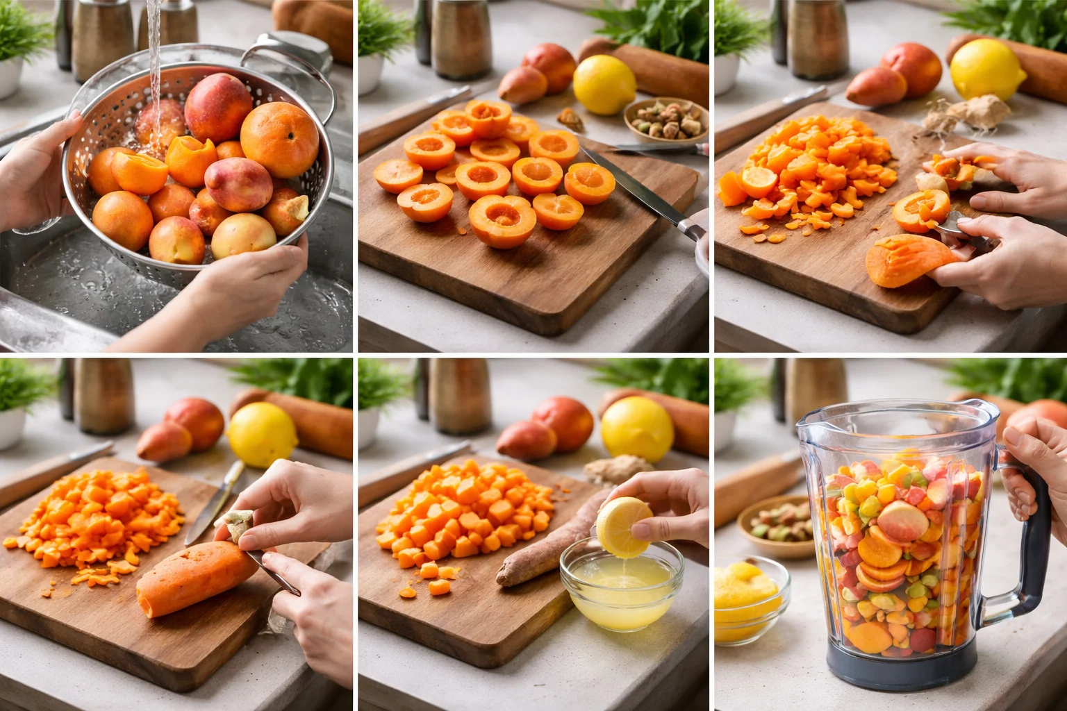 Deliciously Simple Fresh Apricot Peach Sweet Potato Juice Recipe