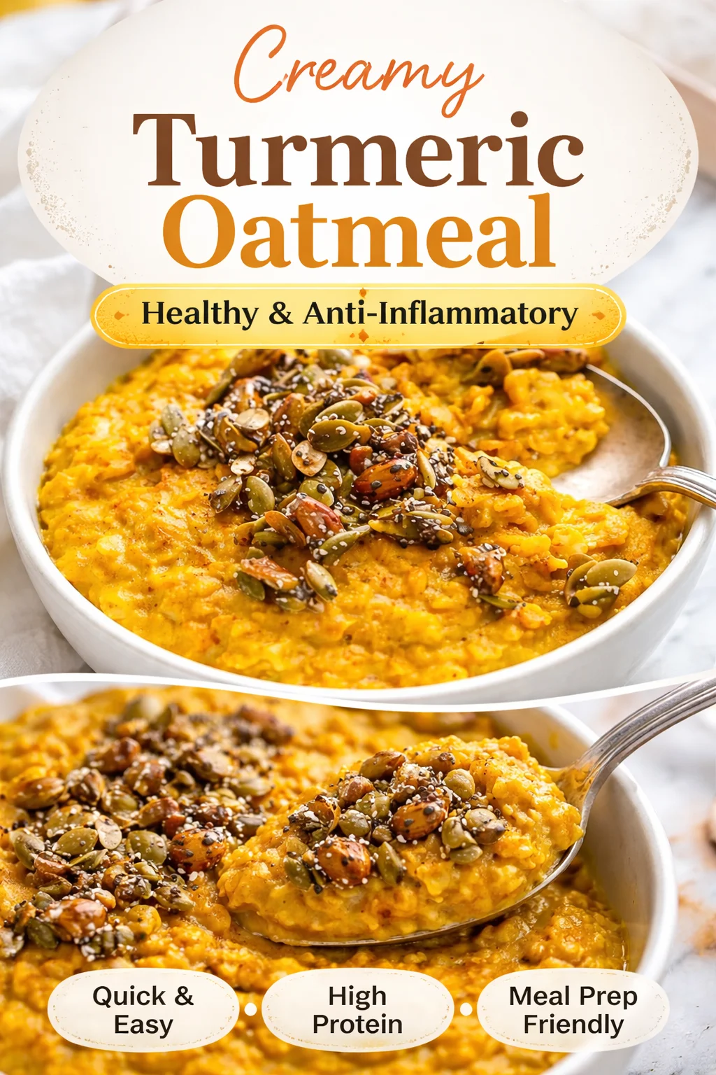 Deliciously Simple Golden Turmeric Oatmeal (Stovetop) Recipe