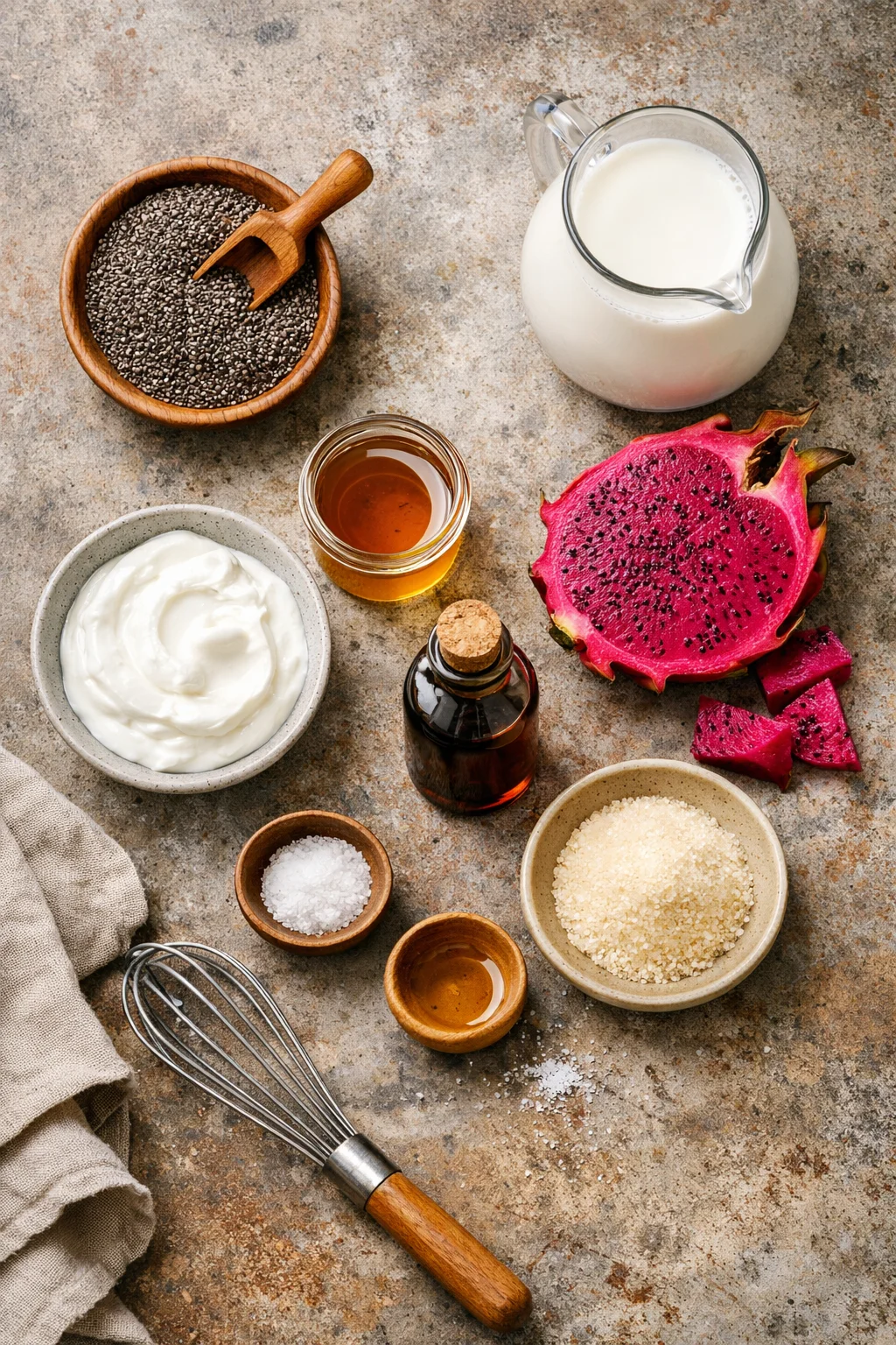 Pink Pitaya Chia Pudding (Dragon Fruit)