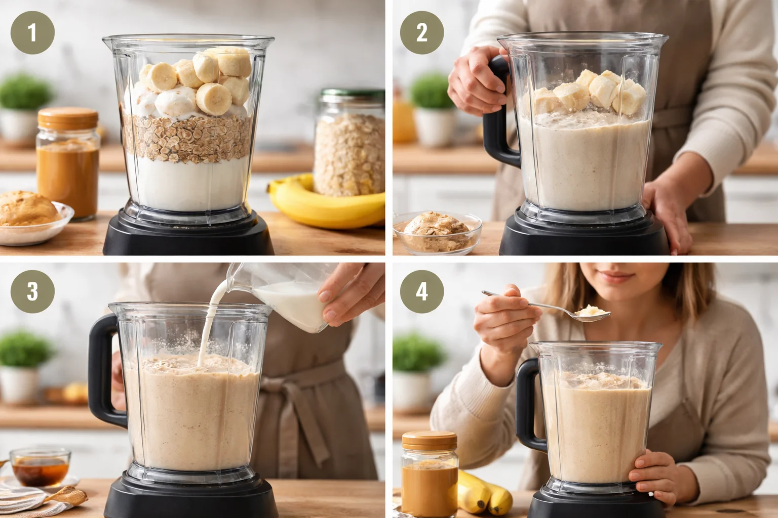 Deliciously Smooth Peanut Butter Banana Oatmeal Smoothie Recipe