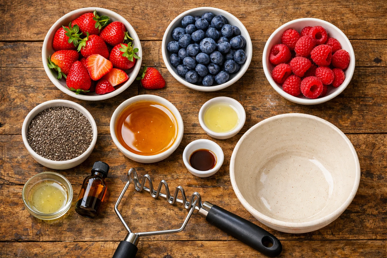 Triple Berry Chia Jam (No Cook)