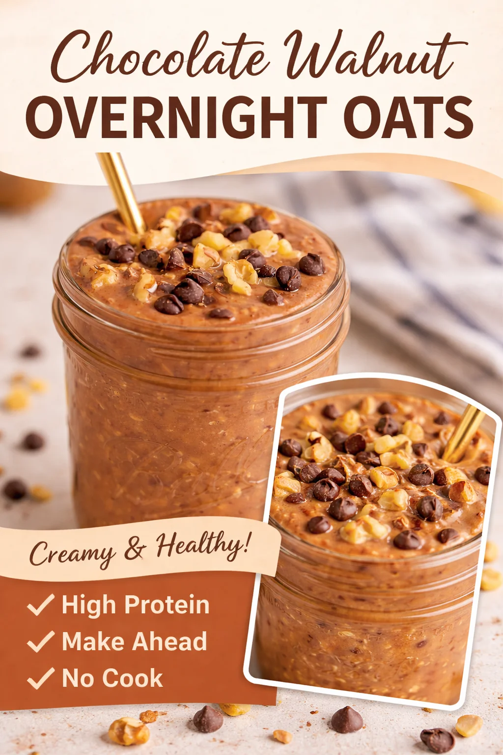 Brownie Blended Overnight Oats