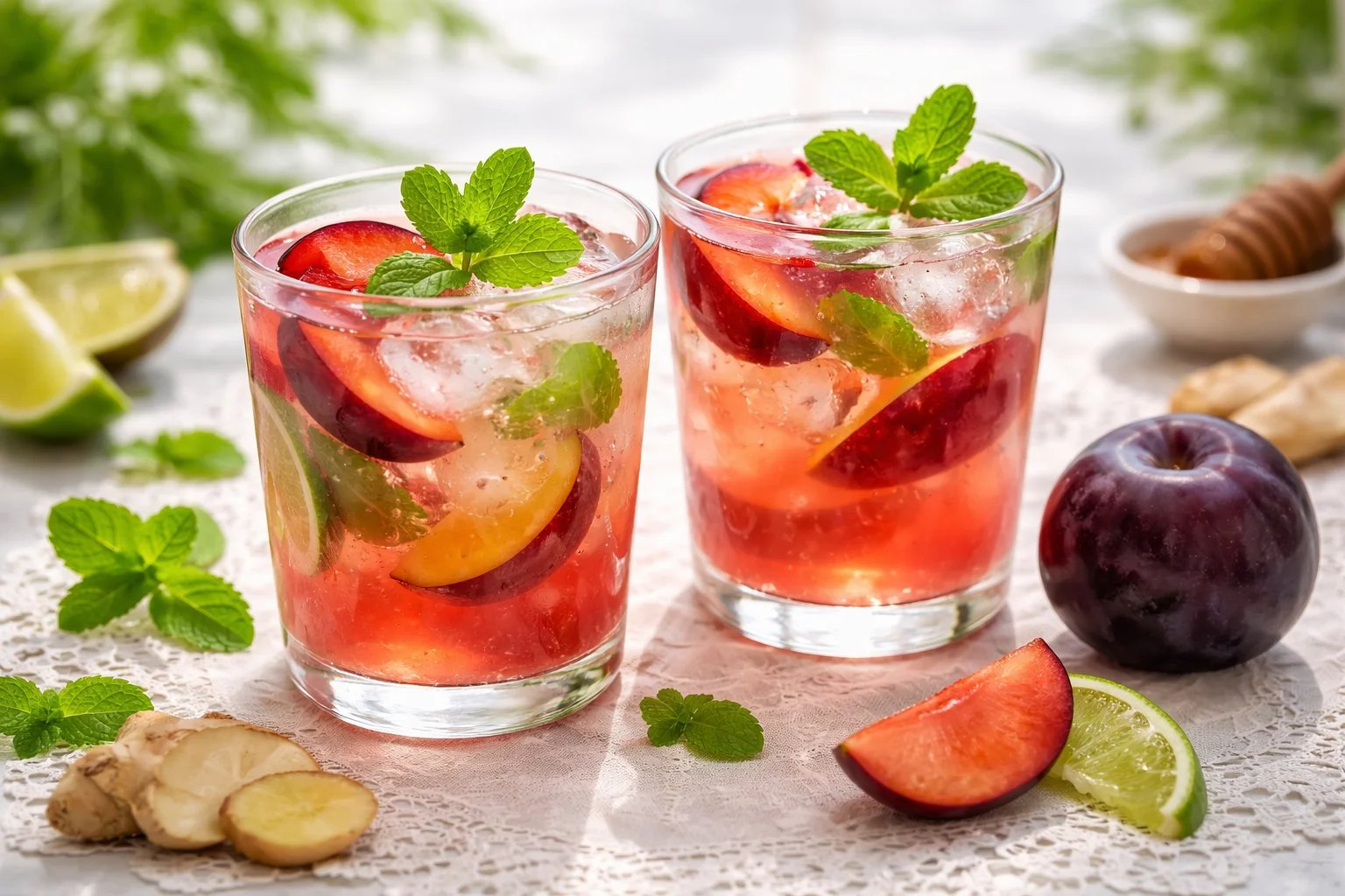 Plum Ginger Lime Juice Recipe